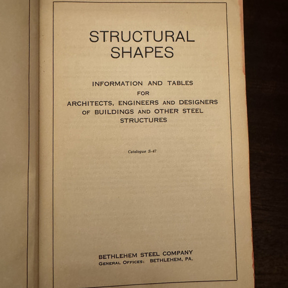 Vintage Bethlehem Manual of Steel Construction Book 1934 Structural Shapes - Picture 5 of 16